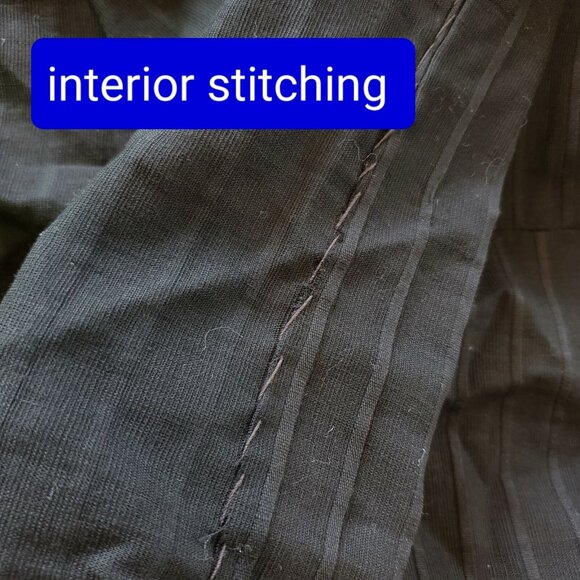 1950s Jerry Gilden Wiggle Dress Black Pleated Sleeveless Sz 4 Thin Linen Cotton? - Picture 8 of 16